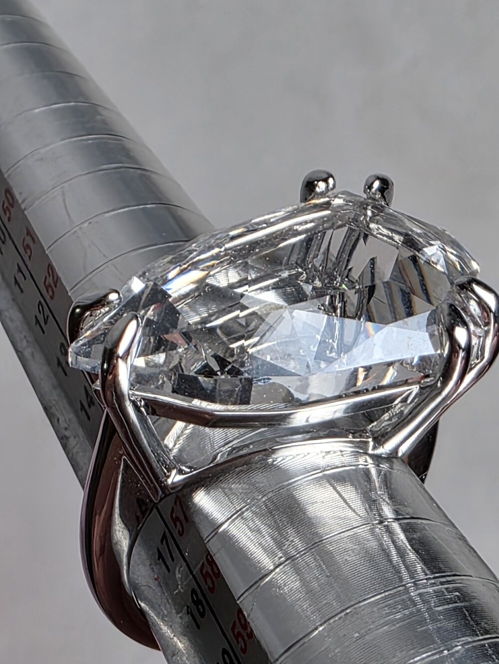 Swarovski Mesmera Cocktail Ring Trillant Cut Clear Rhodium Plated Size 7.75 New - Picture 15 of 15